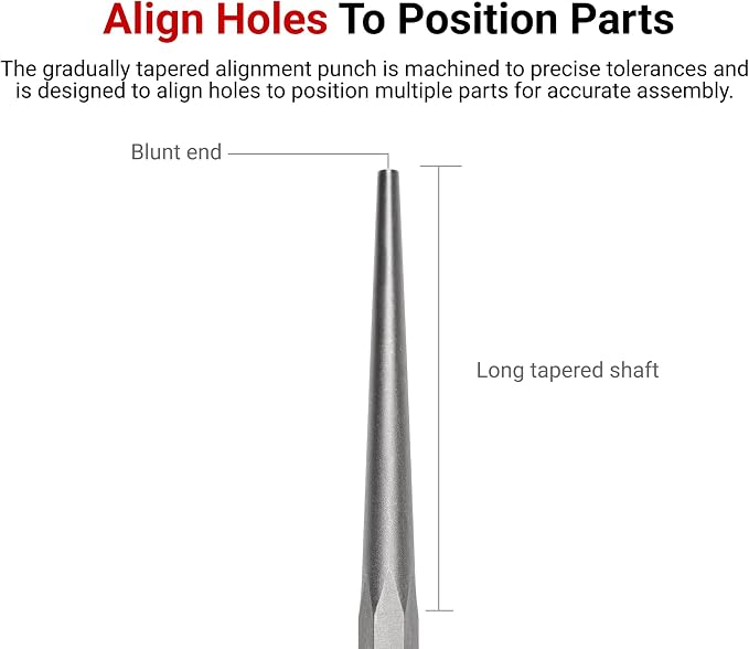 TEKTON 5/32 Inch Alignment Punch | 66174 | Made in USA - Image 2