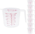 8 Pcs 4 Cup Capacity Plastic Measuring Cup, 32 Oz/1000 ml Clear Graduated by Unknown