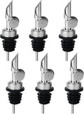 6PCS Liquor Bottle Pourers, Auto Flip Olive Oil Dispenser Spout, Weighted by BALTRE