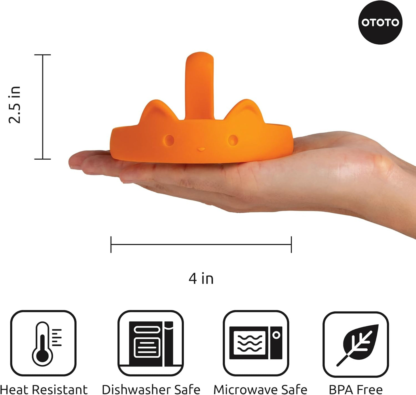 OTOTO PanCats Egg Ring Set of 3 - Silicone Egg Rings for Frying Eggs, Non Stick Fried Egg Cooker Ring, Cat Gifts for Cat Lovers, Cute Funny Kitchen Accessories Gadgets (Multicolor)