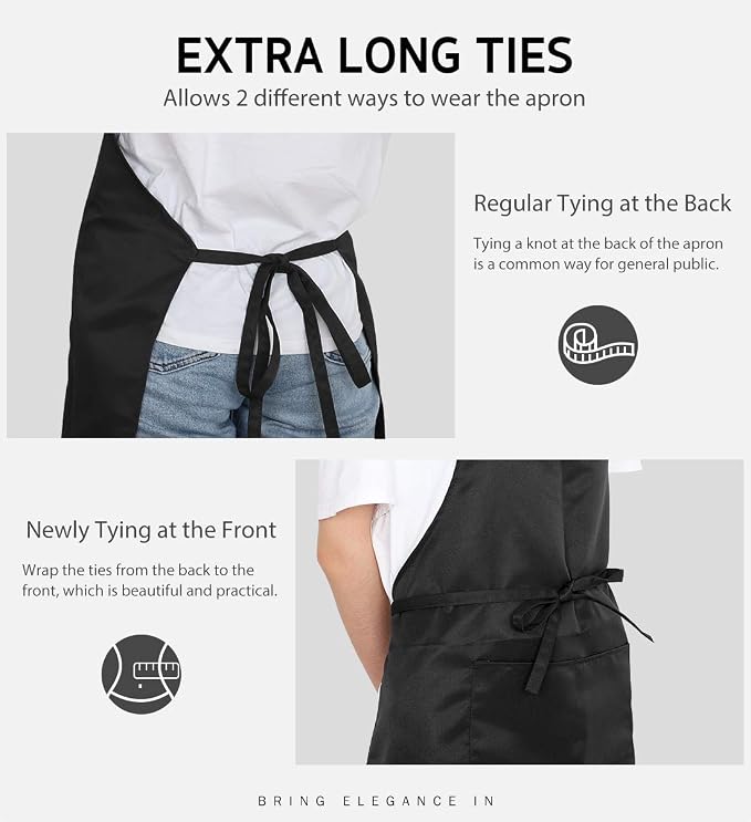 Syntus 4 Pack Adjustable Bib Apron - Image 6
