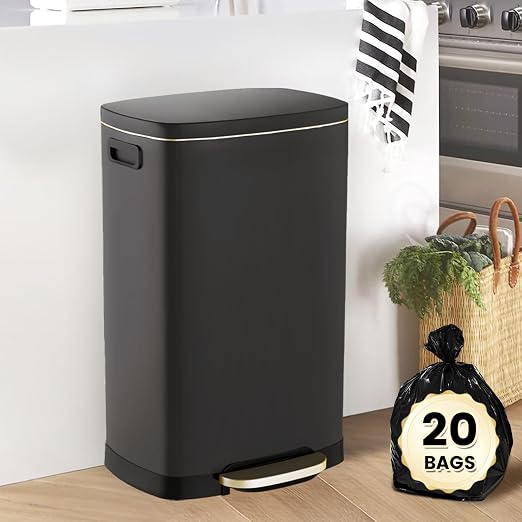 ELPHECO Kitchen Trash Can with Lid Soft Close, 13 Gallon / 50L Stainless Steel - Image 8