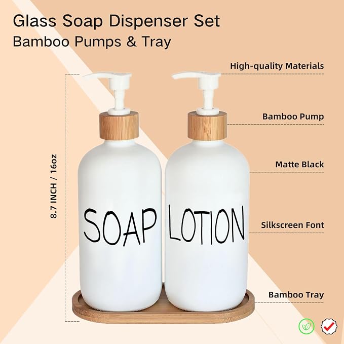 White Soap Dispenser Bathroom Set, Set - Image 2