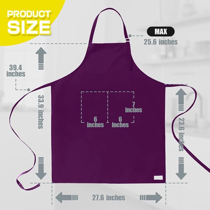 ROTANET Extra Large Apron for Men Adjustable Bib Aprons - Image 2