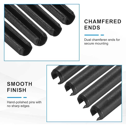 MECCANIXITY 120Pcs Slotted Split Roll Pins 3/50 Inch Dia. 6/25 Inch Length - Image 3