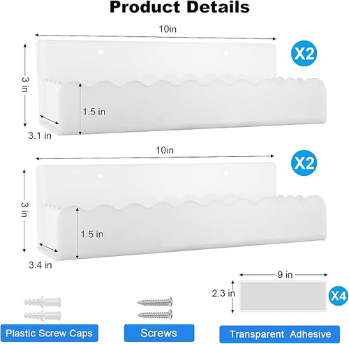 10 inch Spice Rack Wall Mounted, 4 Pack Spice Organizer Shelf - Image 2