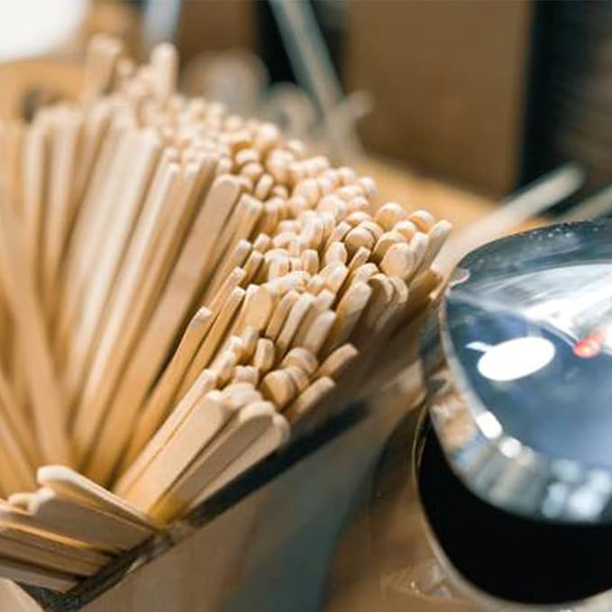 100pcs Wood Coffee Stirrer Sticks, 5.5 Inch Wooden Swizzle Stick Beverage Mixer - Image 6