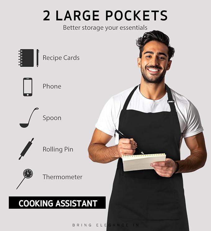 Syntus 4 Pack Adjustable Bib Apron - Image 4