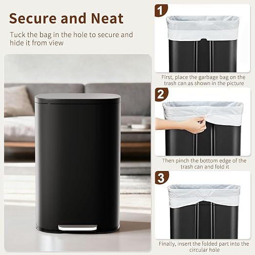 PayLessHere Stainless Steel Trash Can - Image 6