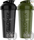 VELOMIX -2 Pack- 28 oz Protein Shaker Bottles by VELOMIX