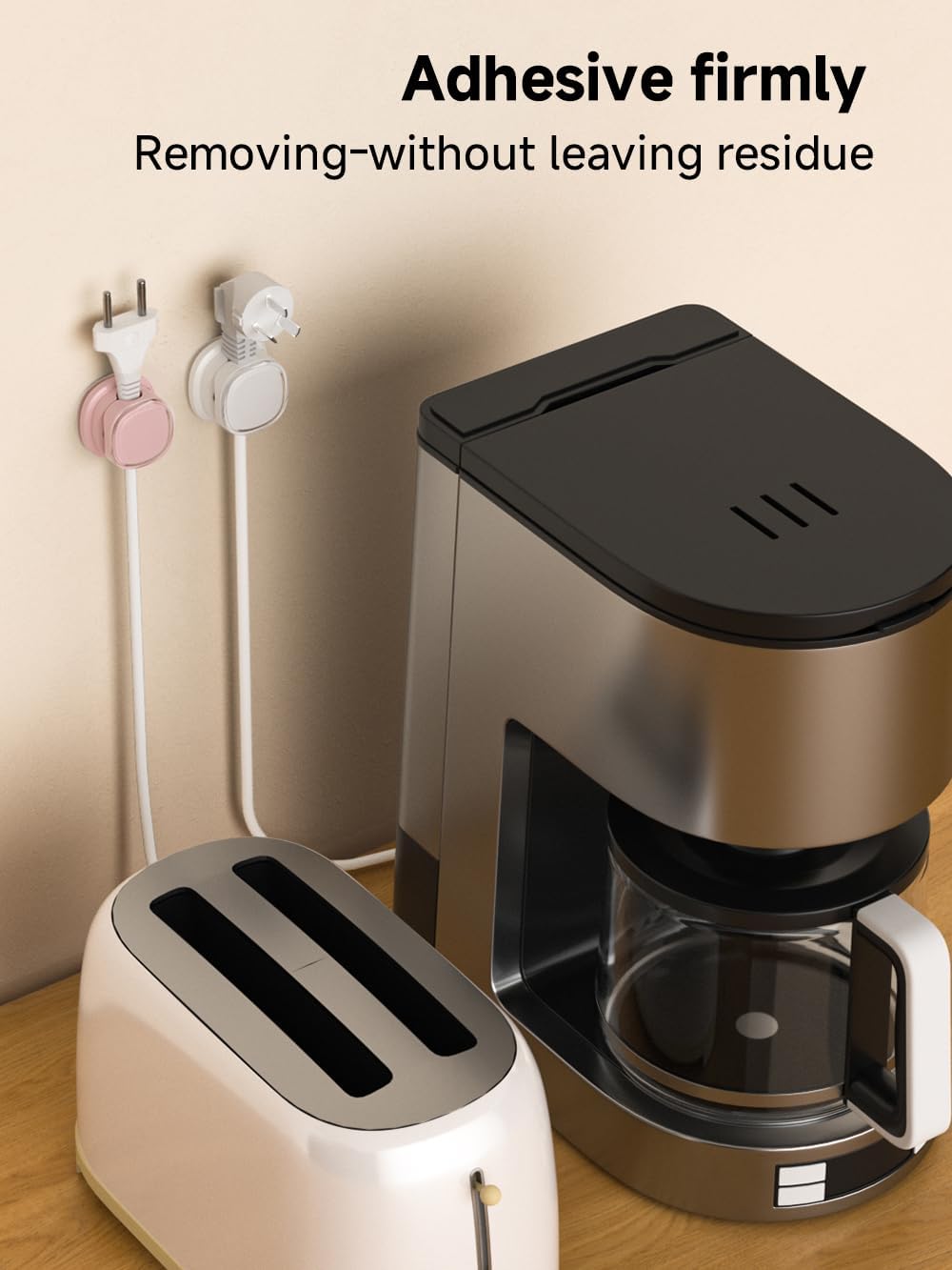 Magnetic Cable Clips, Adjustable Cord Holder Management, Adhesive Wire Keeper Organizer for Home Office Desk Phone PC Car Wall Desktop Nightstand Appliance (9-PCS White & Purple)