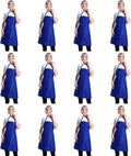 12 Pcs Bib Blue Aprons for Women Men Unisex Adult by TSDSTORY