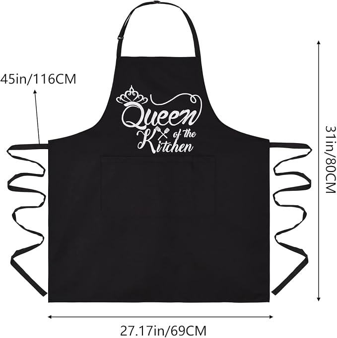 Funny Aprons for Women with Pockets, Kitchen Cooking Grilling Bbq Cute Chef - Image 6