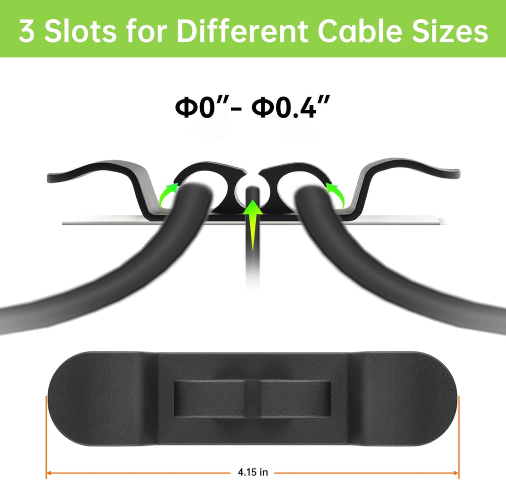 12PCS Cord Organizer for Appliances, Upgraded Kitchen Appliance Cord Wrap, Cord Holder Stick on Pressure Cooker, Coffee Maker, Air Fryer and Blender(6 Black + 6 White)