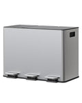 GarveeHome 3-in-1 Stainless Steel Recycling Trash Can, 3 x 4 Gallon Triple by GarveeHome