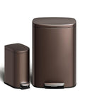 Garvee 13 gal and 2.6 gal Metal Trash Can Combo Set, Rustproof Garbage Can by Garvee