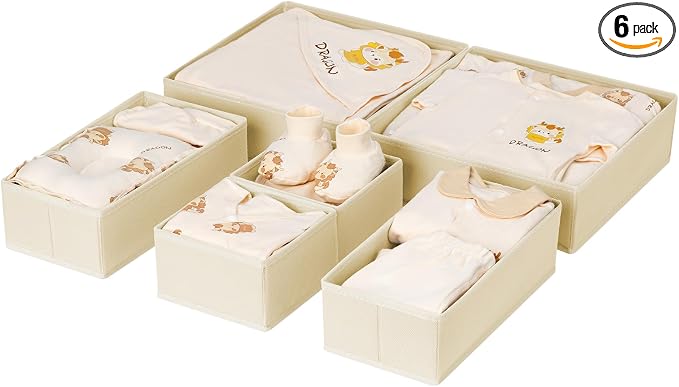 DIMJ Drawer Organizer Clothes 6 Pack by DiMJ