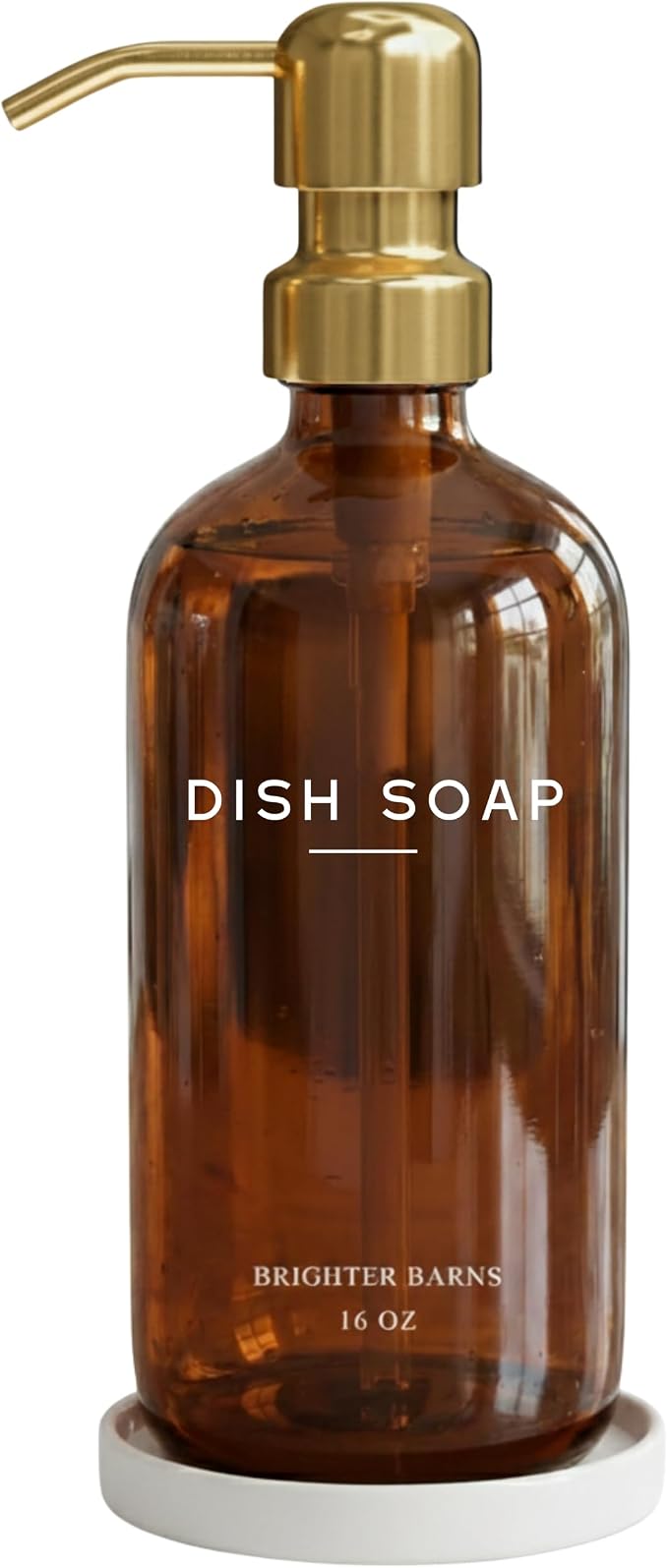 Luxury Glass Dish Soap Dispenser by BrighterBarns