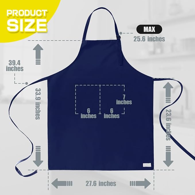 ROTANET Extra Large Apron for Men Adjustable Bib Aprons - Image 2
