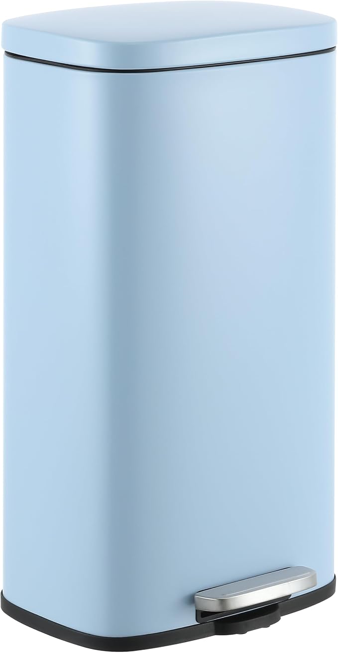happimess HPM1011G Curtis 8-Gallon Step-Open Trash Can, Fingerprint Resistant by Happimess