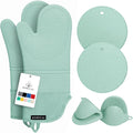 Rorecay 6pcs Oven Mitts and Pot Holders Sets Heat Resistant 500 Degrees by Rorecay