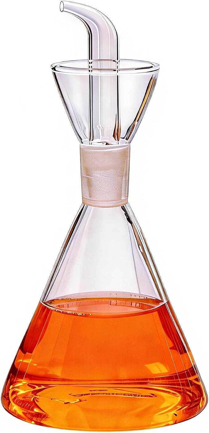 ELETON Conical Borosilicate Glass Olive Oil Dispenser – Non Drip Oil Bottle - Image 5