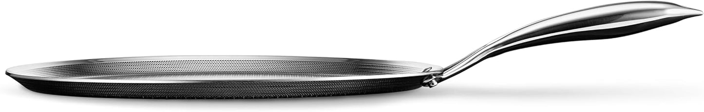 HexClad Hybrid Nonstick 13-Inch Griddle Pan, Stay-Cool Handle, Dishwasher-Friendly, Oven-Safe Up to 900°F, Induction Ready, Compatible with All Cooktops