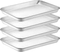 4 Pieces Baking Sheet Pan Tray, CEKEE Stainless Steel Small Cookie Sheets by CEKEEBakingEasilyHappily