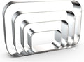 Rounded Rectangle Plaque Cookie Cutter Geometric Set by QAAQS