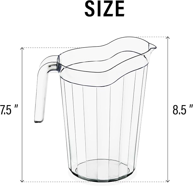 DecorRack 24 Pack - 75 oz Polycarbonate Plastic Pitcher Beverage Dispenser - Image 3