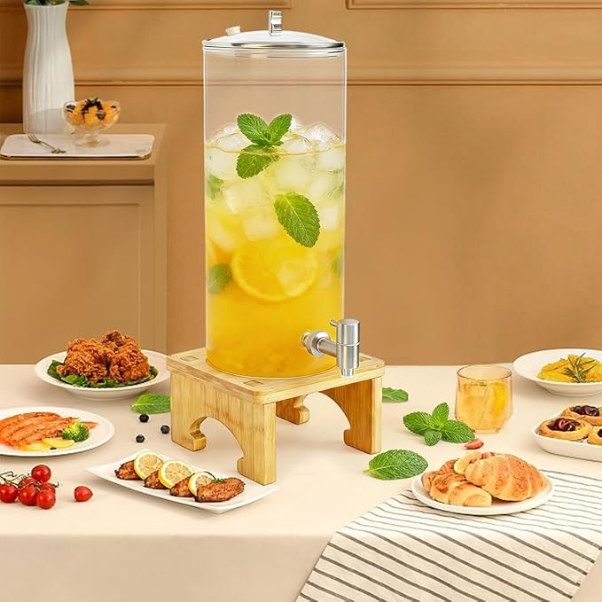 2 Gallon Drink Dispenser, Glass Beverage Dispenser - Image 4