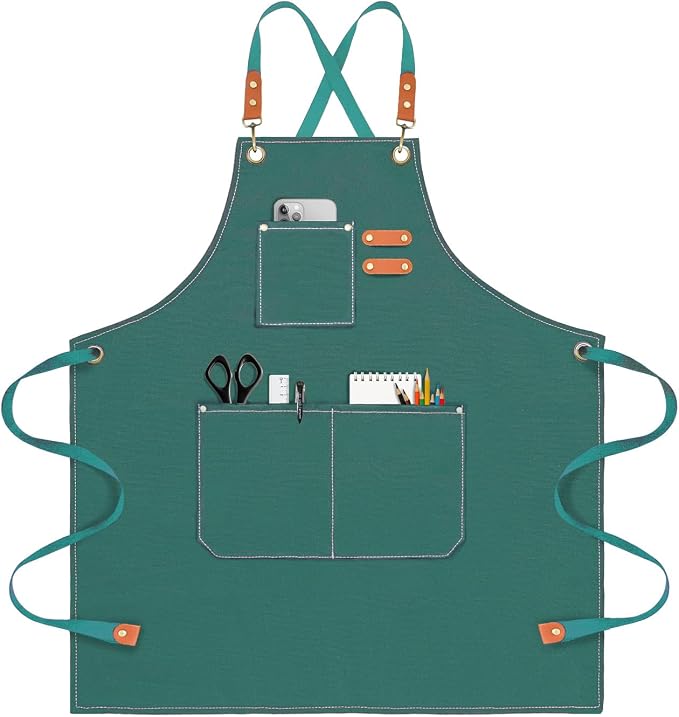 OUNLEN Chef Apron for Men Women Canvas Aprons by OUNLENAPRON