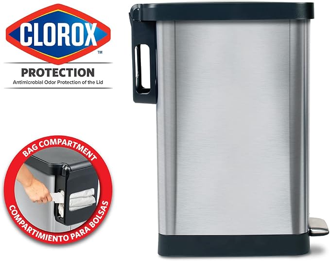 Glad Slim Trash Can with Clorox Odor Protection - Image 2