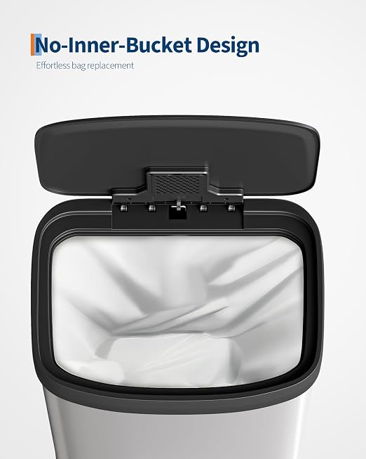 Garvee 21 gal / 80 L Metal Trash Can - Image 4