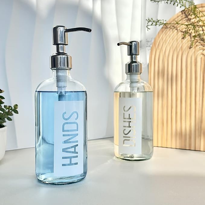 JASAI 2Pack 18OZ Glass Soap Dispenser - Image 6