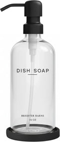 Glass Dish Soap Dispenser for Kitchen Sink by Brighter Barns by BrighterBarns