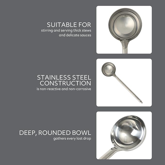 Sur La Table Kitchen Essential Steelhaus Stainless Steel Soup Ladle - Image 3