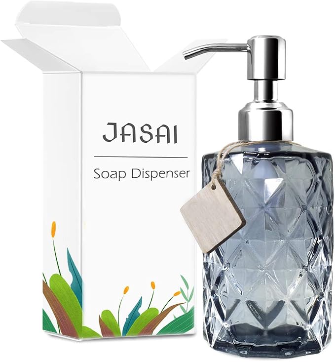 JASAI Diamond Design Glass Soap Dispenser - Image 8