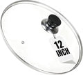 12 Inch Pan Lid, Tempered Glass Cast Iron Lids by Eptcp