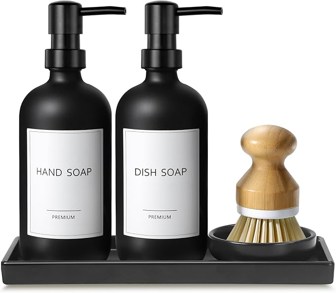 GMISUN Kitchen Soap Dispenser Set, 17 fl oz Dish Soap Dispenser by GMISUN