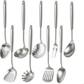 Newness 9 Pcs Cooking Utensils Set, 304 Stainless Steel Kitchen Utensils Set by NewnessFocusOnStainlessSteel