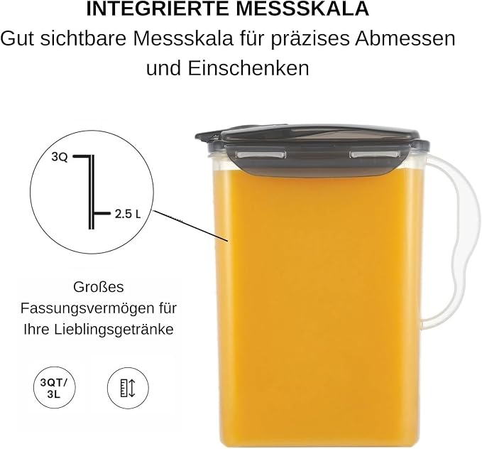 LocknLock Aqua Fridge Door Water Jug | Clear Pitcher | BPA Free Plastic Pitcher - Image 7