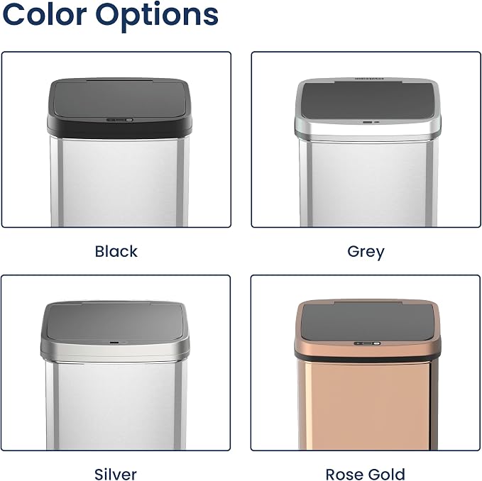 Ninestars 13 Gallon Automatic Trash Can, 50L Touchless Motion Sensor Garbage Can - Image 6