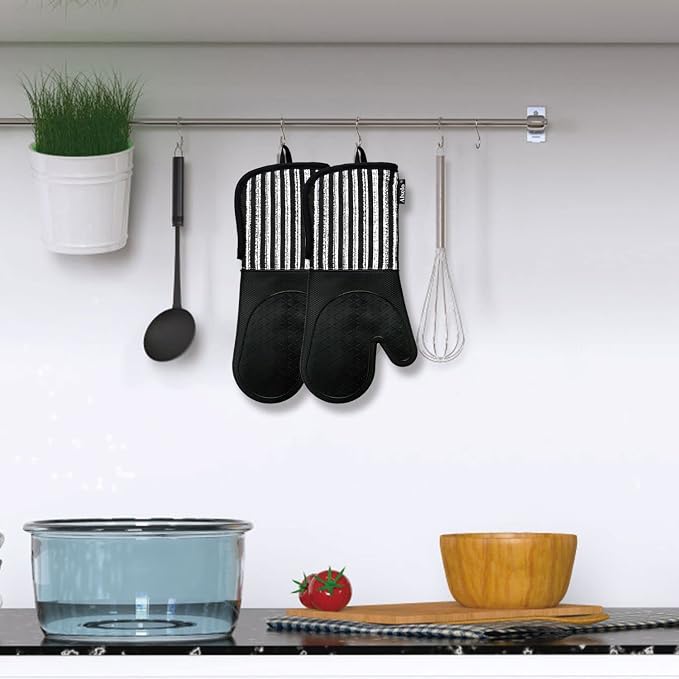 Alselo Silicone Oven Mitts Heat Resistant 932℉ - Image 7