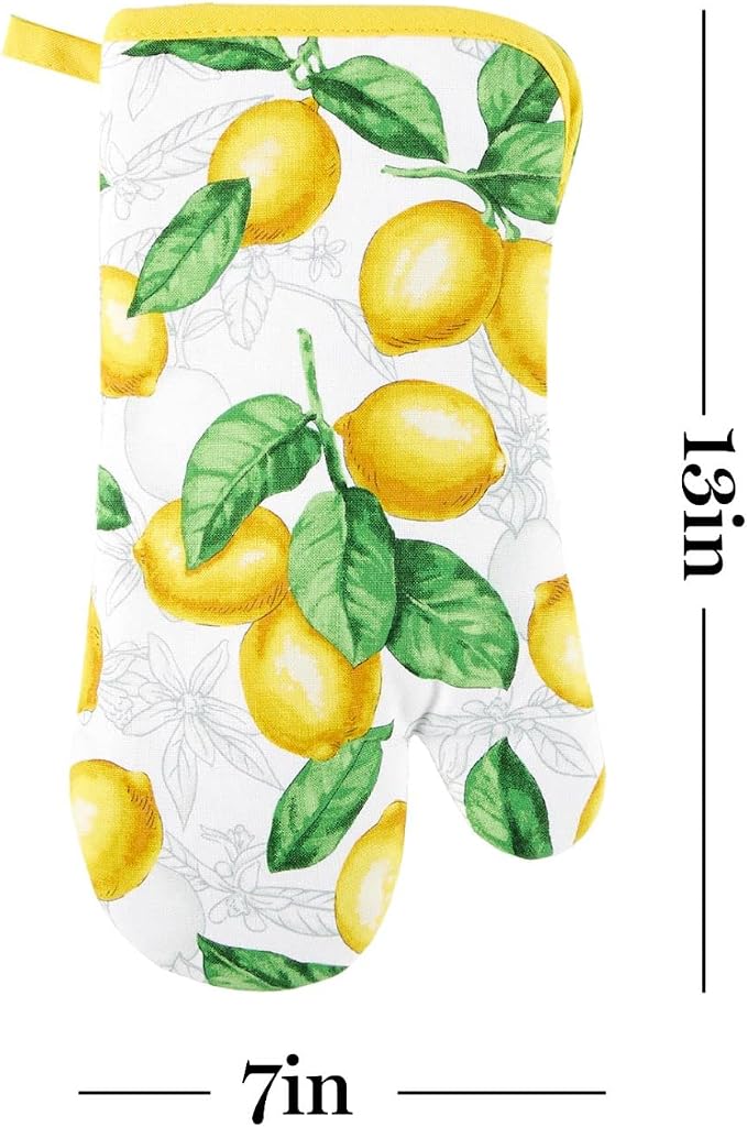 Martha Stewart Lots of Lemons Modern Kitchen Towel, Oven Mitt & Potholder Set - Image 10