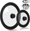 Universal Lid for Pots Pans and Skillets, 2 Pack Pan Cover fit 7", Silicone by KOMOKERU