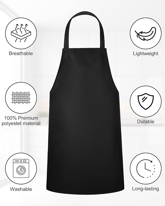 Foaincore 36 Pack Bib Aprons Bulk Plain Aprons - Image 3