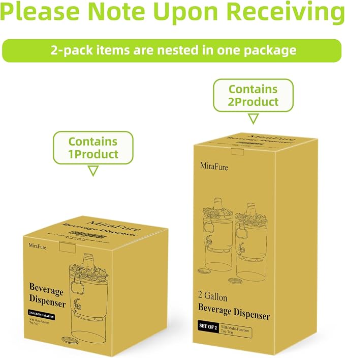 2 Gallon Beverage Dispenser for Parties 2 PACK, BPA-Free Drink Dispenser - Image 9