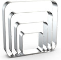 Rounded Square Cookie Cutter Set Large by QAAQS