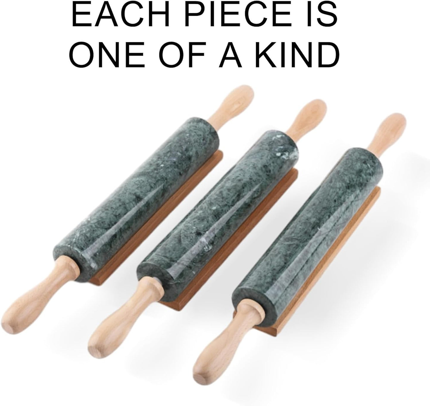 Koville Marble Rolling Pin, Non-Stick Stone Dough Roller, Rolling Pin for Baking,Pasta, Dumpling, Ravioli, Fondant,Pie Crust, Kitchen Baking Pastry Tools